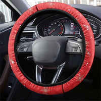 Burkina Faso Christmas Steering Wheel Cover Black Santa Joyeux Noel - Wonder Print Shop