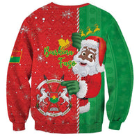 Burkina Faso Christmas Sweatshirt Black Santa Joyeux Noel - Wonder Print Shop