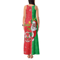 Burkina Faso Christmas Tank Maxi Dress Black Santa Joyeux Noel - Wonder Print Shop