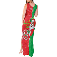 Burkina Faso Christmas Tank Maxi Dress Black Santa Joyeux Noel - Wonder Print Shop