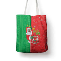 Burkina Faso Christmas Tote Bag Black Santa Joyeux Noel - Wonder Print Shop