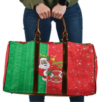 Burkina Faso Christmas Travel Bag Black Santa Joyeux Noel - Wonder Print Shop