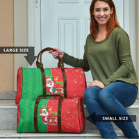 Burkina Faso Christmas Travel Bag Black Santa Joyeux Noel - Wonder Print Shop