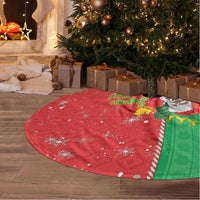 Burkina Faso Christmas Tree Skirt Black Santa Joyeux Noel - Wonder Print Shop
