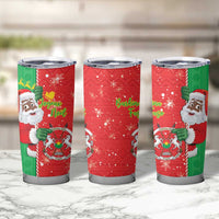Burkina Faso Christmas Tumbler Cup Black Santa Joyeux Noel - Wonder Print Shop