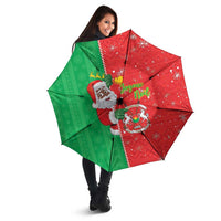 Burkina Faso Christmas Umbrella Black Santa Joyeux Noel - Wonder Print Shop