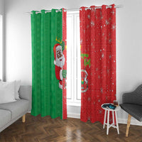 Burkina Faso Christmas Window Curtain Black Santa Joyeux Noel - Wonder Print Shop