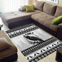 Funny Christmas F Caw F Raven Area Rug Merry Craw Mas - Wonder Print Shop