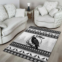 Funny Christmas F Caw F Raven Area Rug Merry Craw Mas - Wonder Print Shop