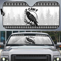 Funny Christmas F Caw F Raven Auto Sun Shade Merry Craw Mas - Wonder Print Shop