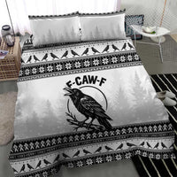 Funny Christmas F Caw F Raven Bedding Set Merry Craw Mas - Wonder Print Shop