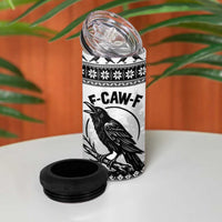 Funny Christmas F Caw F Raven 4 in 1 Can Cooler Tumbler Merry Craw Mas - Wonder Print Shop