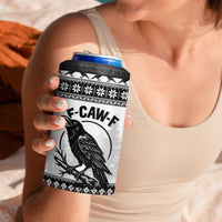 Funny Christmas F Caw F Raven 4 in 1 Can Cooler Tumbler Merry Craw Mas - Wonder Print Shop