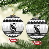 Funny Christmas F Caw F Raven Ceramic Ornament Merry Craw Mas - Wonder Print Shop