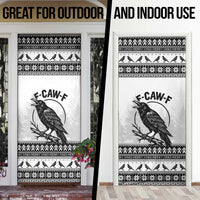 Funny Christmas F Caw F Raven Door Cover Merry Craw Mas - Wonder Print Shop
