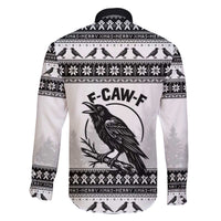 Funny Christmas F Caw F Raven Family Matching Off The Shoulder Long Sleeve Dress and Hawaiian Shirt Merry Craw Mas - Wonder Print Shop