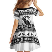 Funny Christmas F Caw F Raven Family Matching Summer Maxi Dress and Hawaiian Shirt Merry Craw Mas - Wonder Print Shop