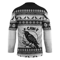 Funny Christmas F Caw F Raven Hockey Jersey Merry Craw Mas - Wonder Print Shop