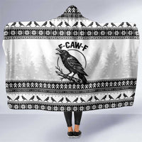 Funny Christmas F Caw F Raven Hooded Blanket Merry Craw Mas - Wonder Print Shop