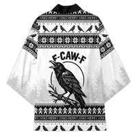 Funny Christmas F Caw F Raven Kimono Merry Craw Mas - Wonder Print Shop