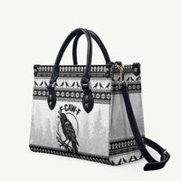 Funny Christmas F Caw F Raven Leather Bag Merry Craw Mas - Wonder Print Shop