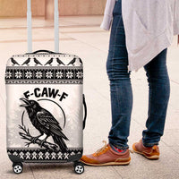 Funny Christmas F Caw F Raven Luggage Cover Merry Craw Mas - Wonder Print Shop