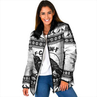 Funny Christmas F Caw F Raven Padded Jacket Merry Craw Mas - Wonder Print Shop