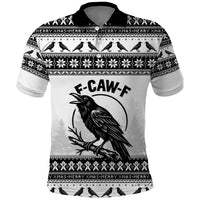 Funny Christmas F Caw F Raven Polo Shirt Merry Craw Mas - Wonder Print Shop
