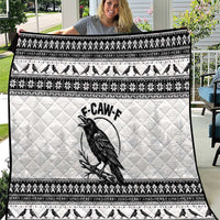 Funny Christmas F Caw F Raven Quilt Merry Craw Mas - Wonder Print Shop