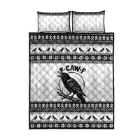 Funny Christmas F Caw F Raven Quilt Bed Set Merry Craw Mas - Wonder Print Shop