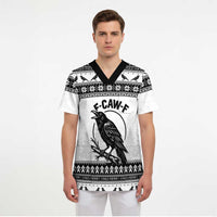 Funny Christmas F Caw F Raven Scrub Top Merry Craw Mas - Wonder Print Shop