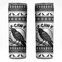 Funny Christmas F Caw F Raven Skinny Tumbler Merry Craw Mas - Wonder Print Shop