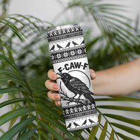 Funny Christmas F Caw F Raven Skinny Tumbler Merry Craw Mas - Wonder Print Shop