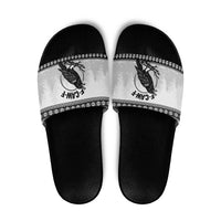 Funny Christmas F Caw F Raven Slide Sandals Merry Craw Mas - Wonder Print Shop