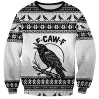 Funny Christmas F Caw F Raven Sweatshirt Merry Craw Mas - Wonder Print Shop