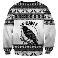 Funny Christmas F Caw F Raven Sweatshirt Merry Craw Mas - Wonder Print Shop