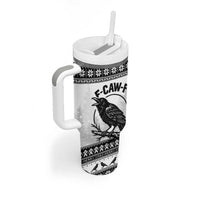 Funny Christmas F Caw F Raven Tumbler With Handle Merry Craw Mas - Wonder Print Shop