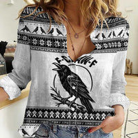 Funny Christmas F Caw F Raven Women Casual Shirt Merry Craw Mas - Wonder Print Shop