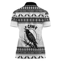 Funny Christmas F Caw F Raven Women Polo Shirt Merry Craw Mas - Wonder Print Shop
