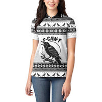 Funny Christmas F Caw F Raven Women Polo Shirt Merry Craw Mas - Wonder Print Shop