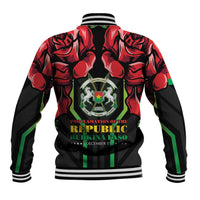 Burkina Faso Republic Day Baseball Jacket Coat Of Arms With Rose - Wonder Print Shop