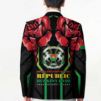 Burkina Faso Republic Day Blazer Coat Of Arms With Rose - Wonder Print Shop