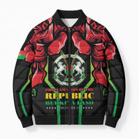 Burkina Faso Republic Day Bomber Puffer Jacket Coat Of Arms With Rose - Wonder Print Shop