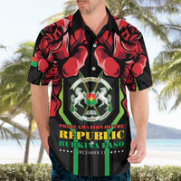 Burkina Faso Republic Day Hawaiian Shirt Coat Of Arms With Rose - Wonder Print Shop
