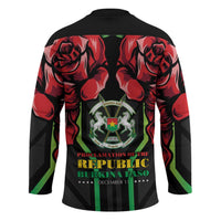 Burkina Faso Republic Day Hockey Jersey Coat Of Arms With Rose - Wonder Print Shop