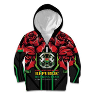 Burkina Faso Republic Day Kid Hoodie Coat Of Arms With Rose - Wonder Print Shop