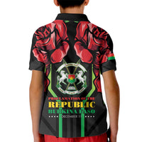 Burkina Faso Republic Day Kid Polo Shirt Coat Of Arms With Rose - Wonder Print Shop