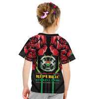 Burkina Faso Republic Day Kid T Shirt Coat Of Arms With Rose - Wonder Print Shop