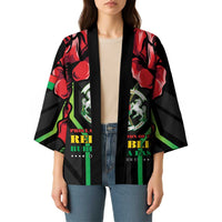 Burkina Faso Republic Day Kimono Coat Of Arms With Rose - Wonder Print Shop