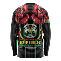 Burkina Faso Republic Day Long Sleeve Shirt Coat Of Arms With Rose - Wonder Print Shop